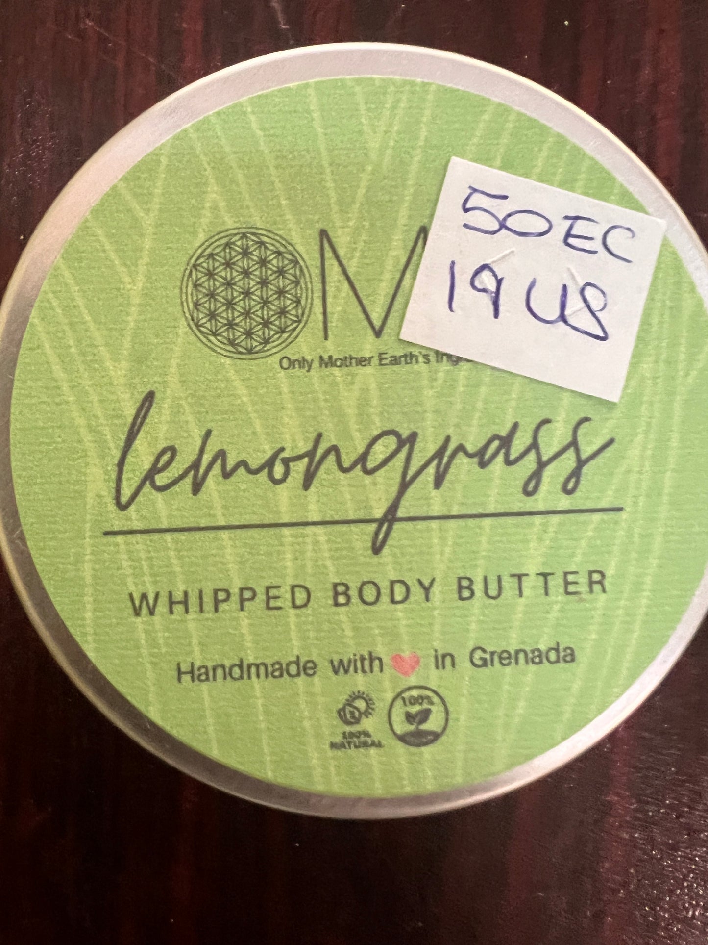 OMI Cocoa Tin Butter Small Lemon grass