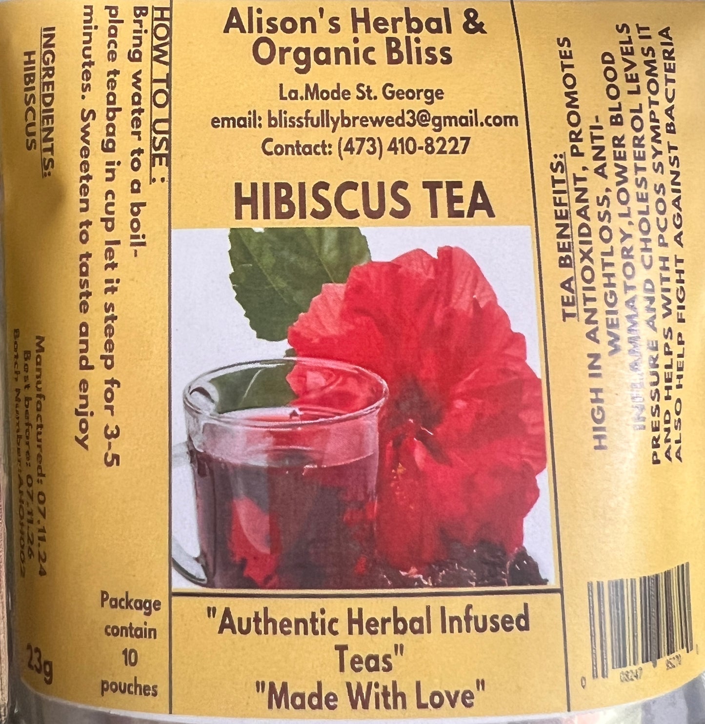 Alison's Herbal Hibiscus tea