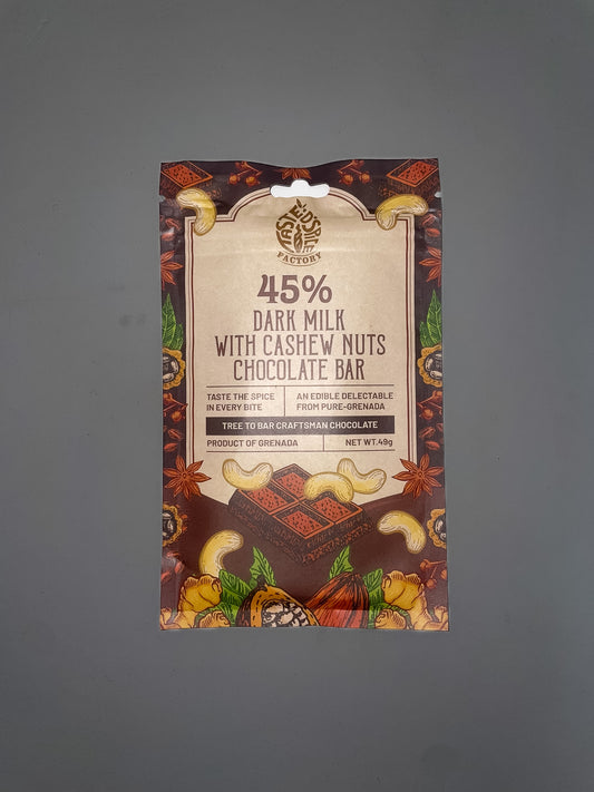 45% Dark Milk wt Cashew Nuts Taste The Spice Chocolate