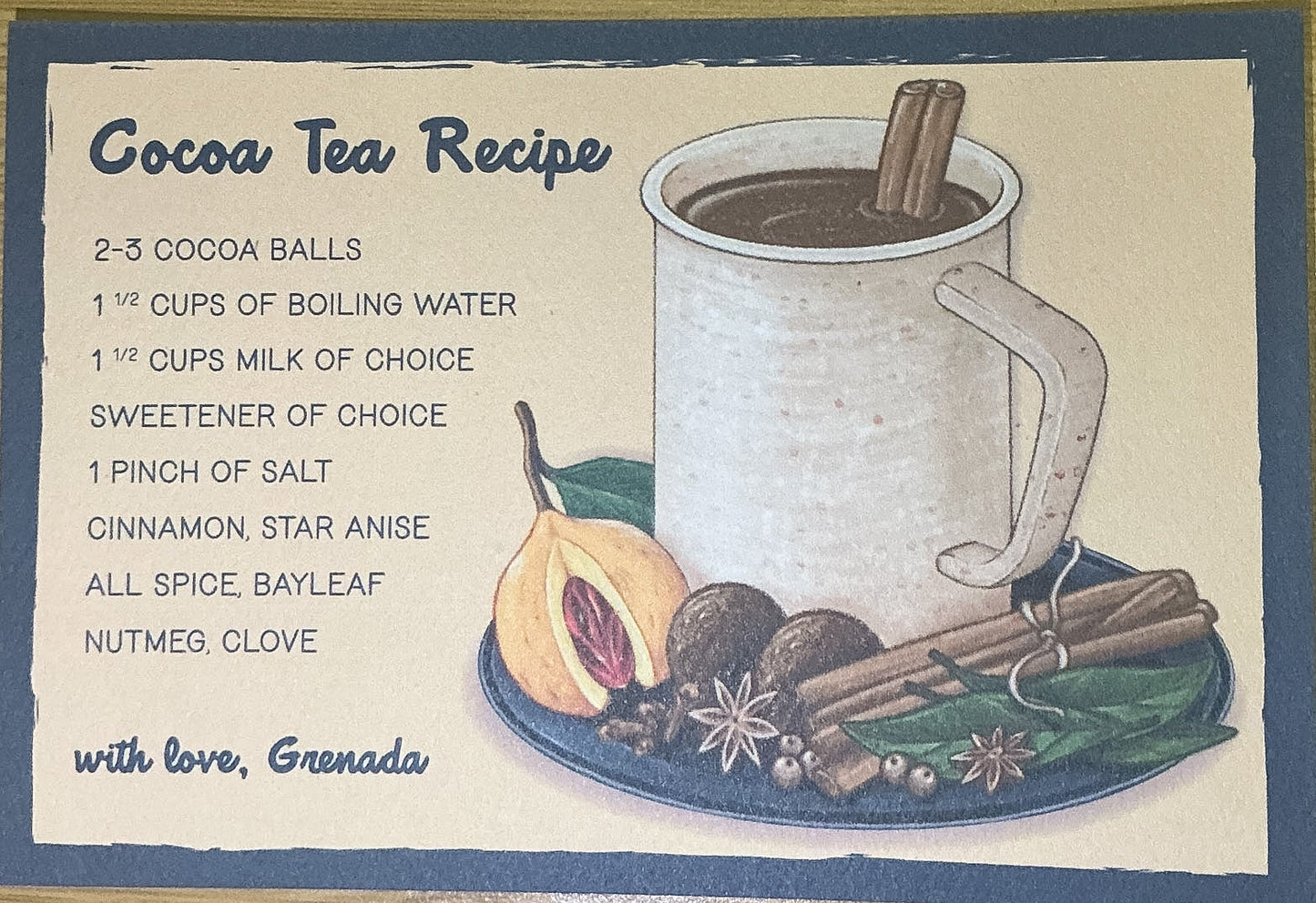 COCOA TEA POSTCARD