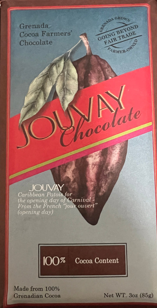 100% Dark Chocolate Jouvay Chocolate