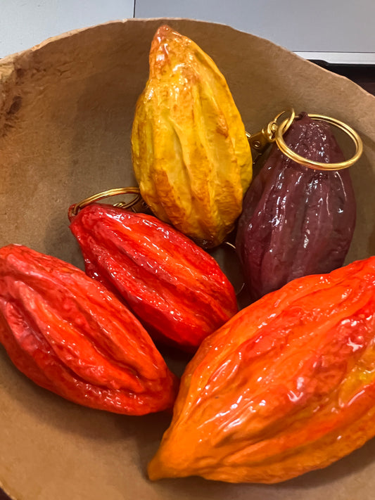 Cocoa Pod Keychain
